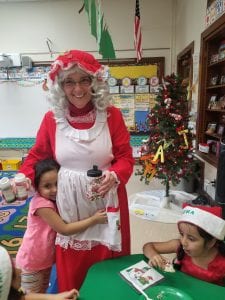 We decorated cookies with Mrs. Claus!
