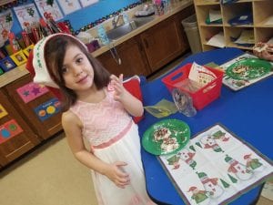 We decorated cookies with Mrs. Claus!