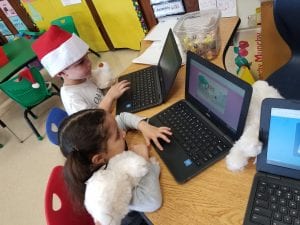 We each named our special teddy polar bears! Then we showed our bears how we do Daily 5!