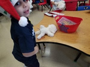 This crayon is shorter than the bear!