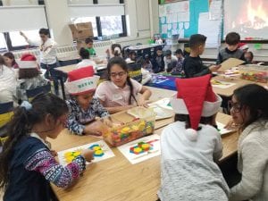 We had a book buddy Christmas gathering too! Ms. Earle had awesome center rotations in her classroom! Then we had ice cream and watched Frosty the Snowman in our classroom!