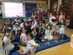 We had a book buddy Christmas gathering too! Ms. Earle had awesome center rotations in her classroom! Then we had ice cream and watched Frosty the Snowman in our classroom!