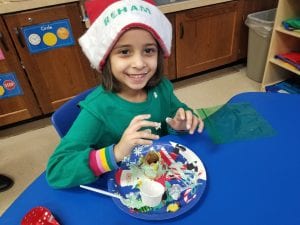 We had a Christmas party! We decorated edible Christmas trees!