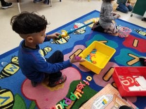 Word Work is always a fun way to practice letters and sounds as well as other concepts such as rhyming and syllables.