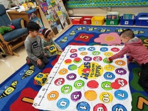 We reviewed former math concepts during math workshop.