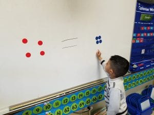 We were introduced to the equal sign and its meaning!