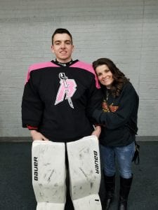 This weekend I enjoyed my sons last time playing in his high school"s breast cancer fundraiser game! 