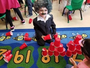 We stacked 100 cups!