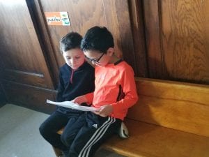 Mrs. Fowlers class read us their informational books about dolphins.