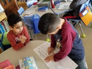 Mrs. Fowlers class read us their informational books about dolphins.
