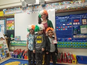We had crazy hair day for spirit week...dress mis-match day!