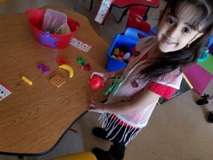 We are enjoying our new word work....sorting food by the number of syllables in the word!
