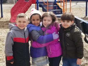 We enjoyed playing outside during recess!
