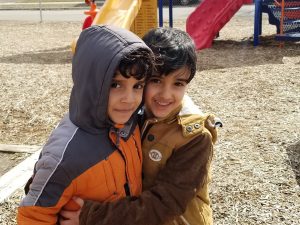 We enjoyed playing outside during recess!