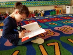 We enjoyed the sunshine coming in our classroom as we practiced Work on Writing!