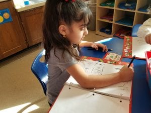 We enjoyed the sunshine coming in our classroom as we practiced Work on Writing!