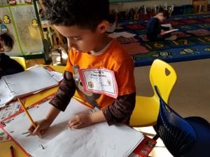 We enjoyed the sunshine coming in our classroom as we practiced Work on Writing!