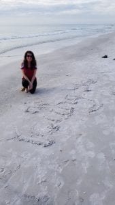 This is a special message in the sands of Indian Rocks Beach to my little friends!