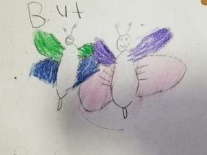 We completed a RAN chart as well as a thinking map regarding facts about butterflies.Then we drew butterflies like scientists... We included the following facts;  Butterflies have 6 legs, 2 antennae, a tongue, and 3 body parts...head, abdomen, and thorax. Don't forget...butterflies have 4 wings!!! 