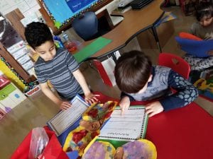 We practiced reading our butterfly informational writing to each other.