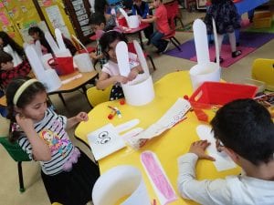 We dyed eggs with our book buddies in Ms. Earle's class.