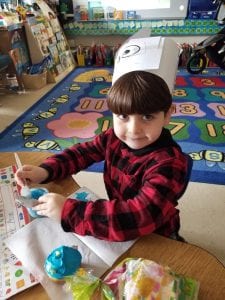 We had special treats from Ali Ss mom after our egg hunt! Thanks, Mrs. Boussi!