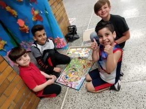 We had a game day for Letter Gg Day! We played games in the hallway with our book buddies from Ms. Earle's class.