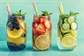 Detox Fruit Infused Water. Refreshing Summer Homemade Cocktail ...