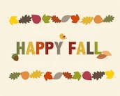 Happy Fall with leaves