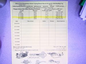 reading log