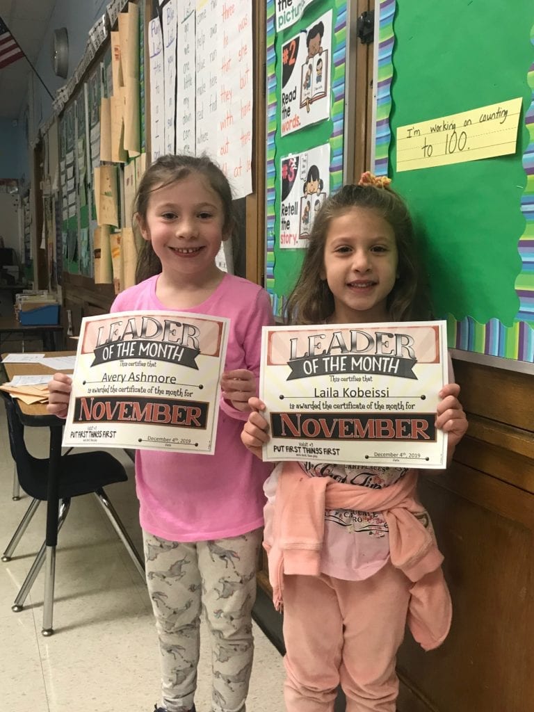 students are leaders of the month