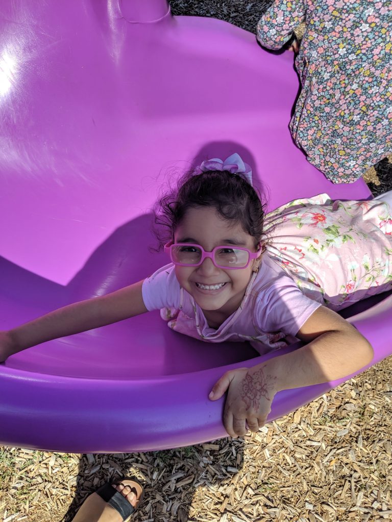 Maha down the slide