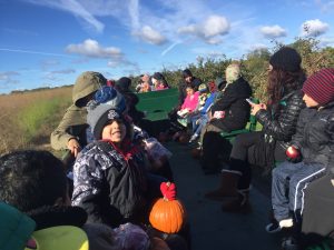 I found a great pumpkin 🎃 after a fun hayride!