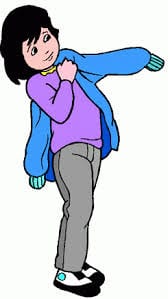 Cartoon Putting On Clothes | Regular Clip Art» School» girl_jacket.gif | Clothes pictures, Boys jacket, Clip art