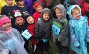 Students running a race