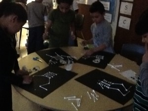 We made scary skeletons! 