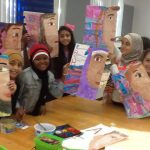 Students are working on their self- portraits