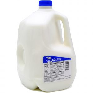 Clean and empty gallon of mild
