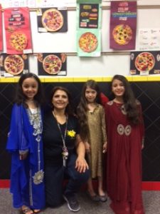 Students  wearing cultural clothing for the Ethnic dinner