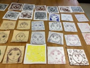 Samples of students' artworks