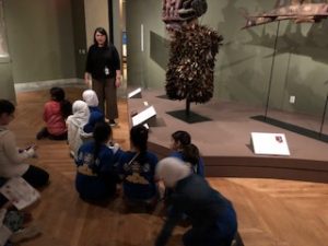 Students visiting the African Gallery