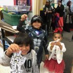 Students are showing their skeletons.