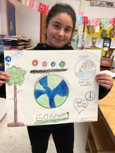 Students are working on their poster.