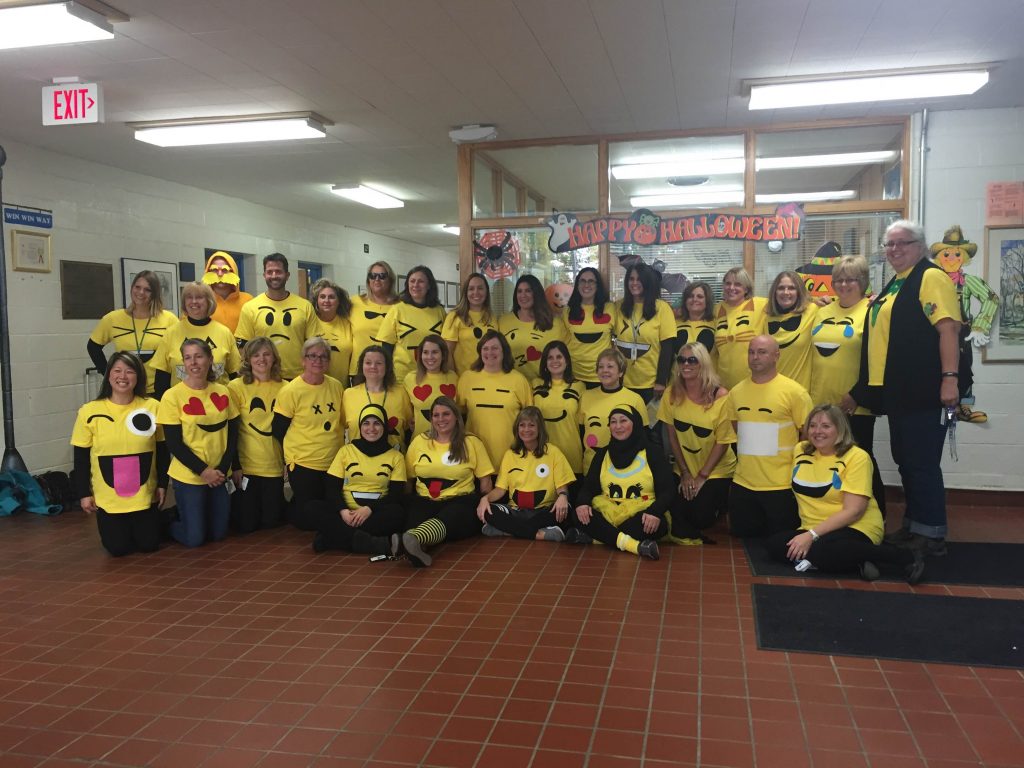 Staff Emoji Halloween costumes!