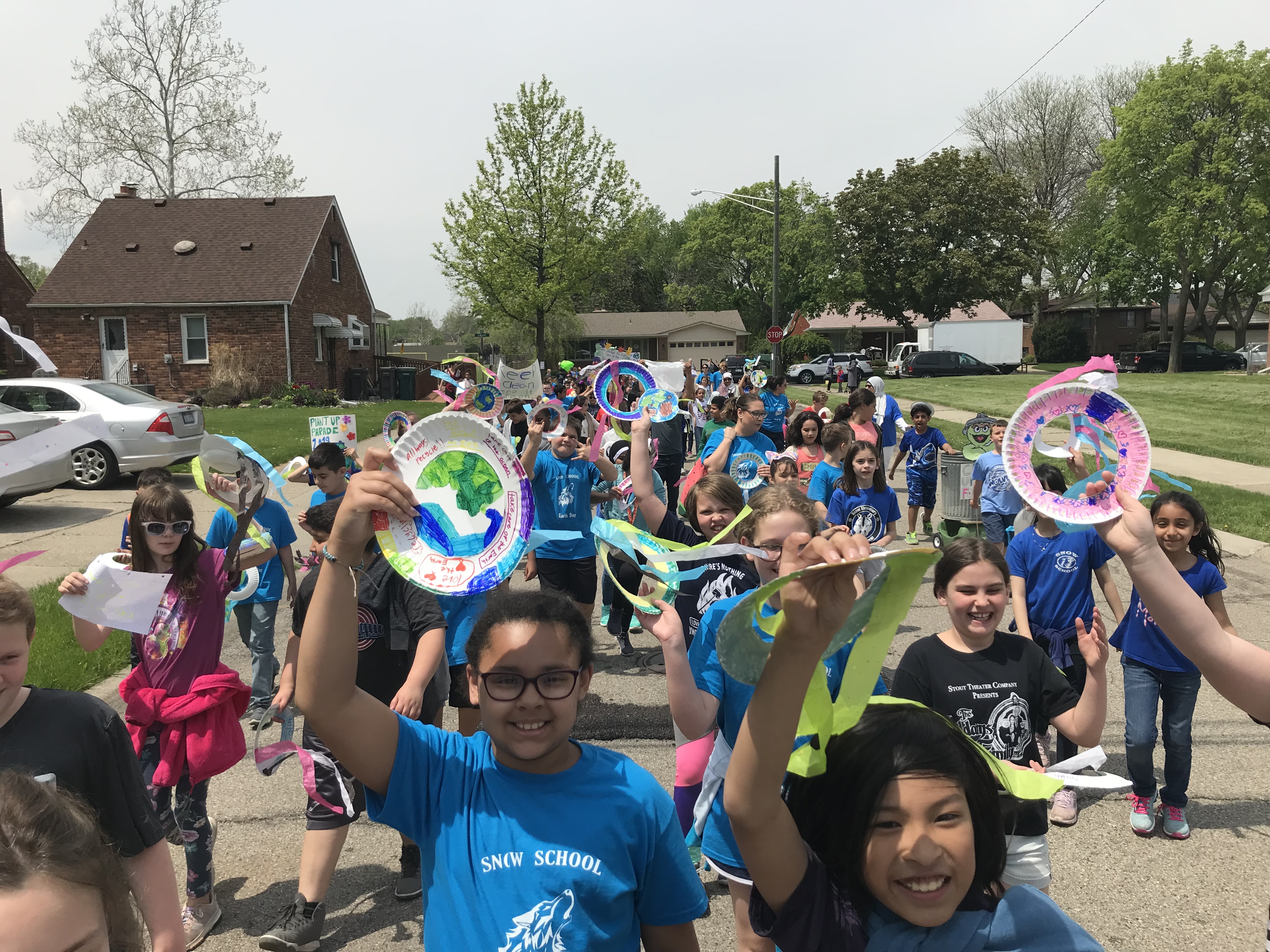 Walking in the parade 
