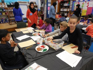 Painting apple trees is fun!