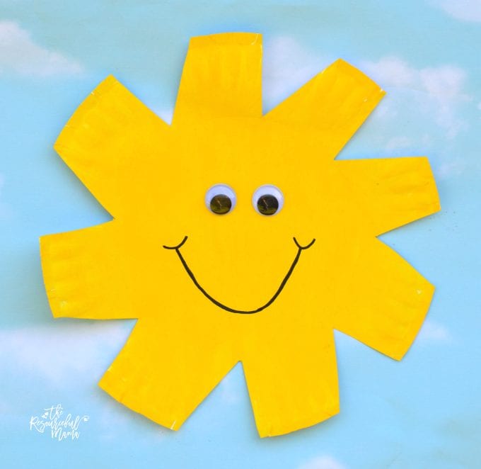 Paper Plate Sun Craft - The Resourceful Mama