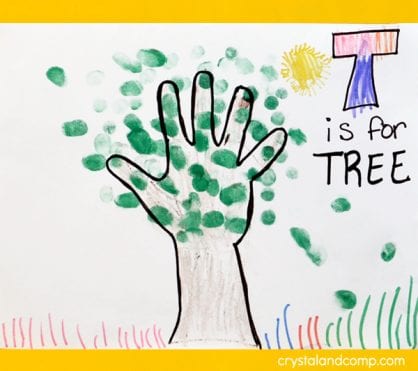 Hand Print Art Tree