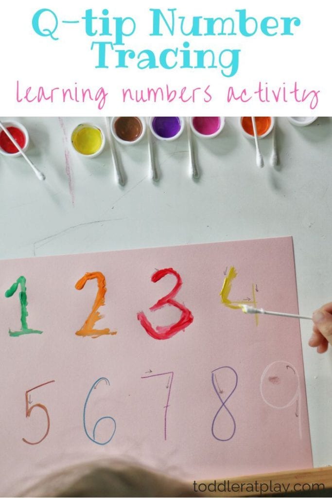 Q-Tip Number Tracing Activity - Toddler at Play - Activities ...