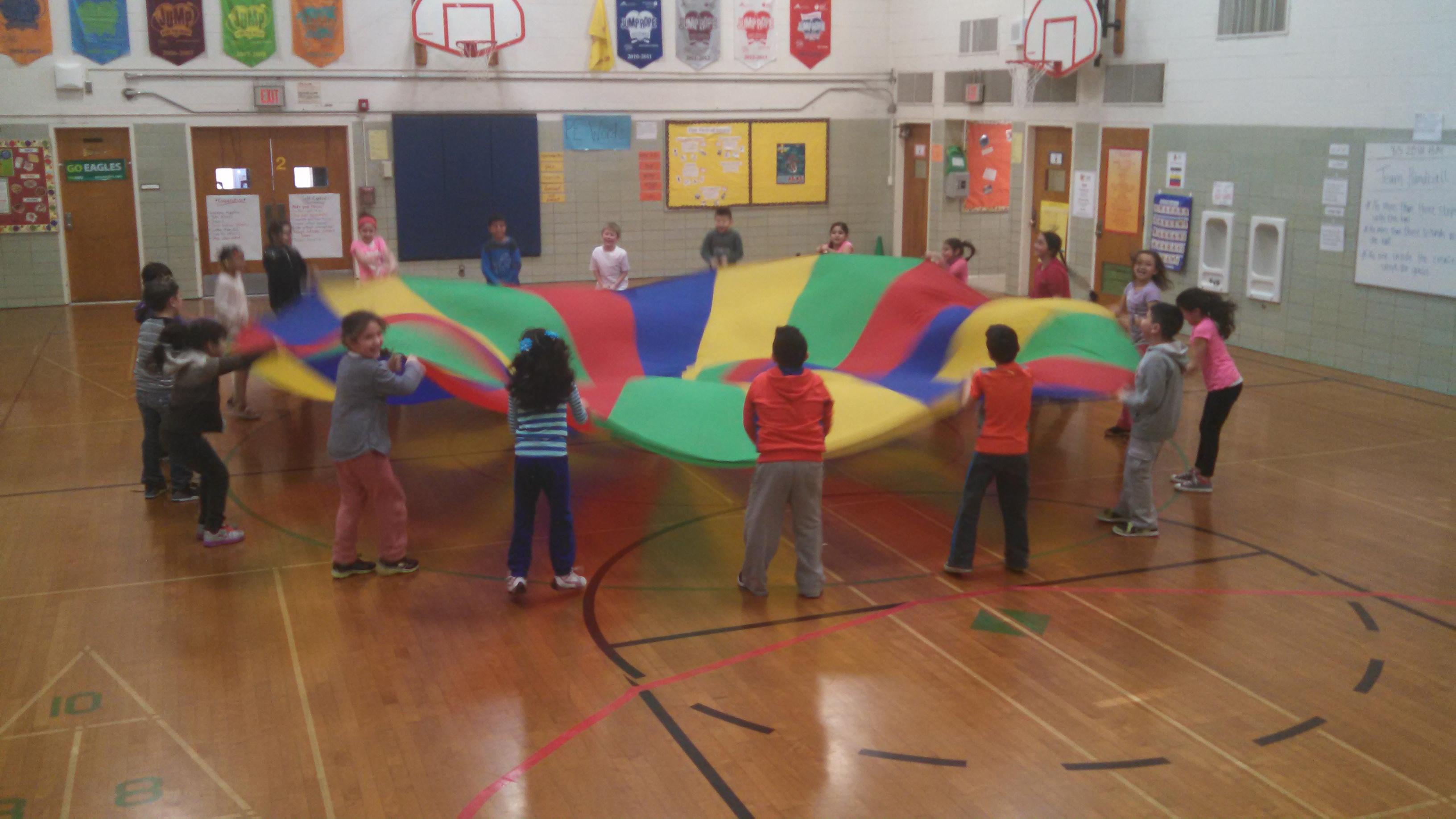 Parachute fun! | Mrs. Waidmann's PE Blog